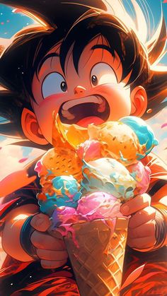 Young Goku Metallic Poster