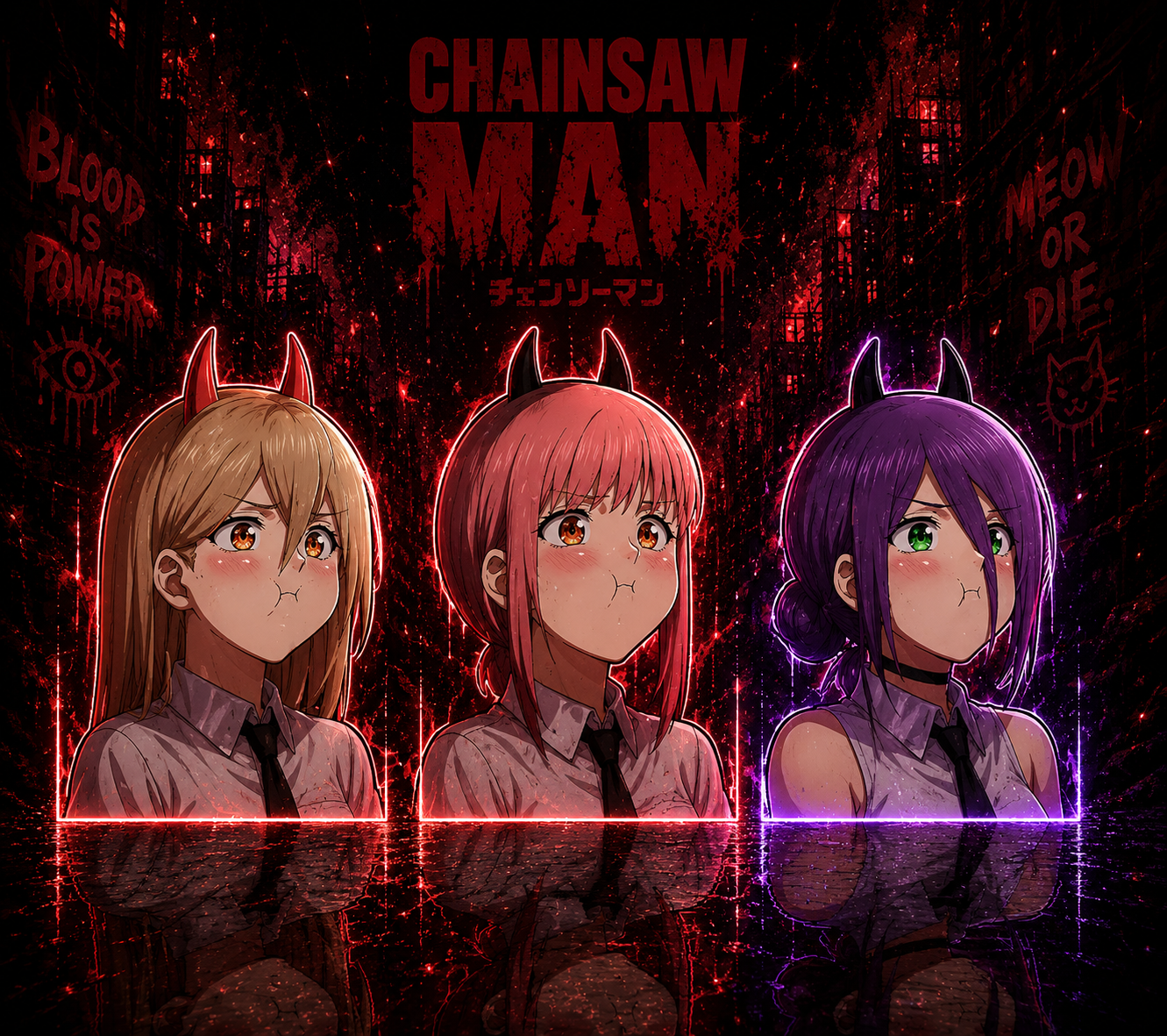 Chainsaw Man Ladies 3D Sticker
