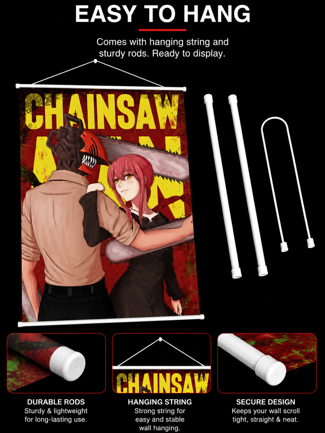 Chainsaw Man: Denji & Makima Wall Scroll