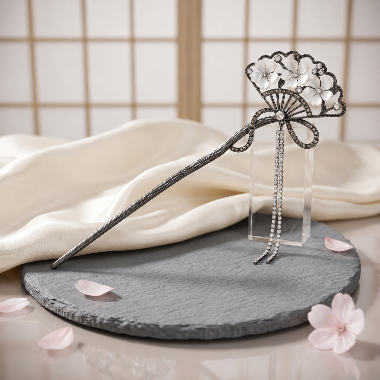 Midnight Fan Hairpin