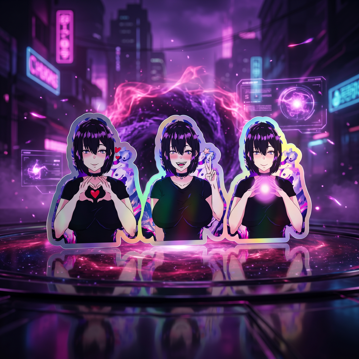 Goth Girl 3D Sticker