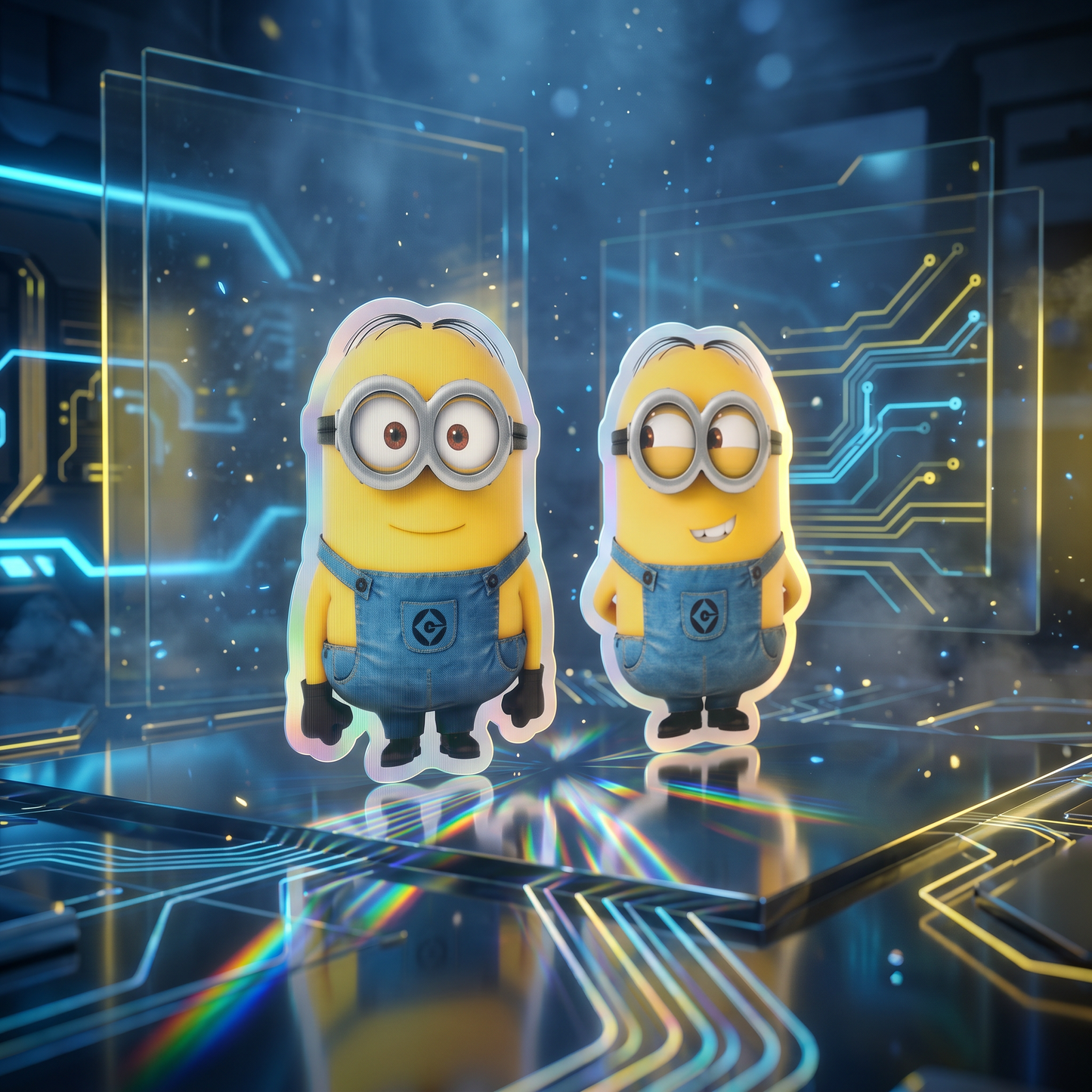 Minions 3D Sticker