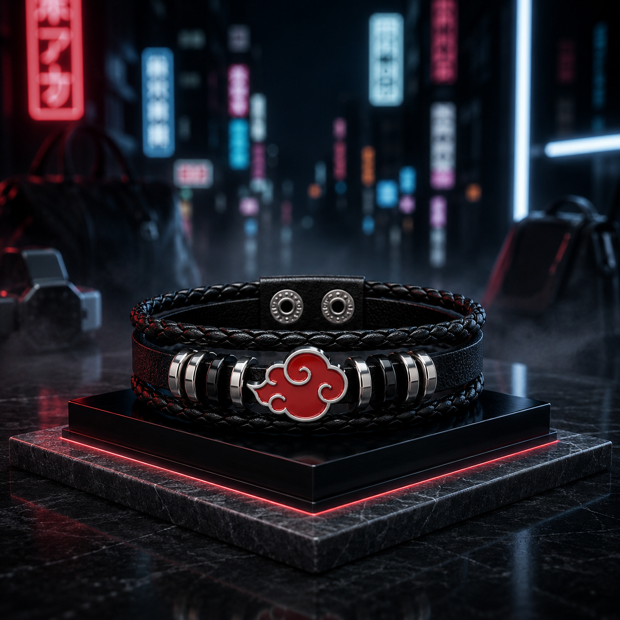Naruto: Akatsuki Stack Bracelet