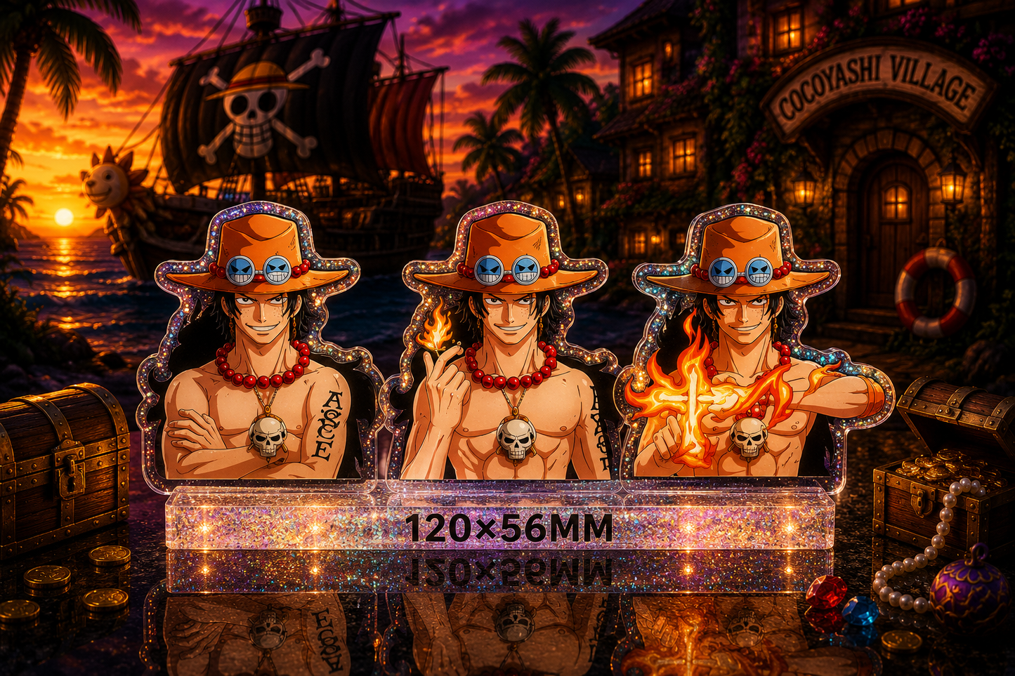 One Piece: Ace 3D Stickers
