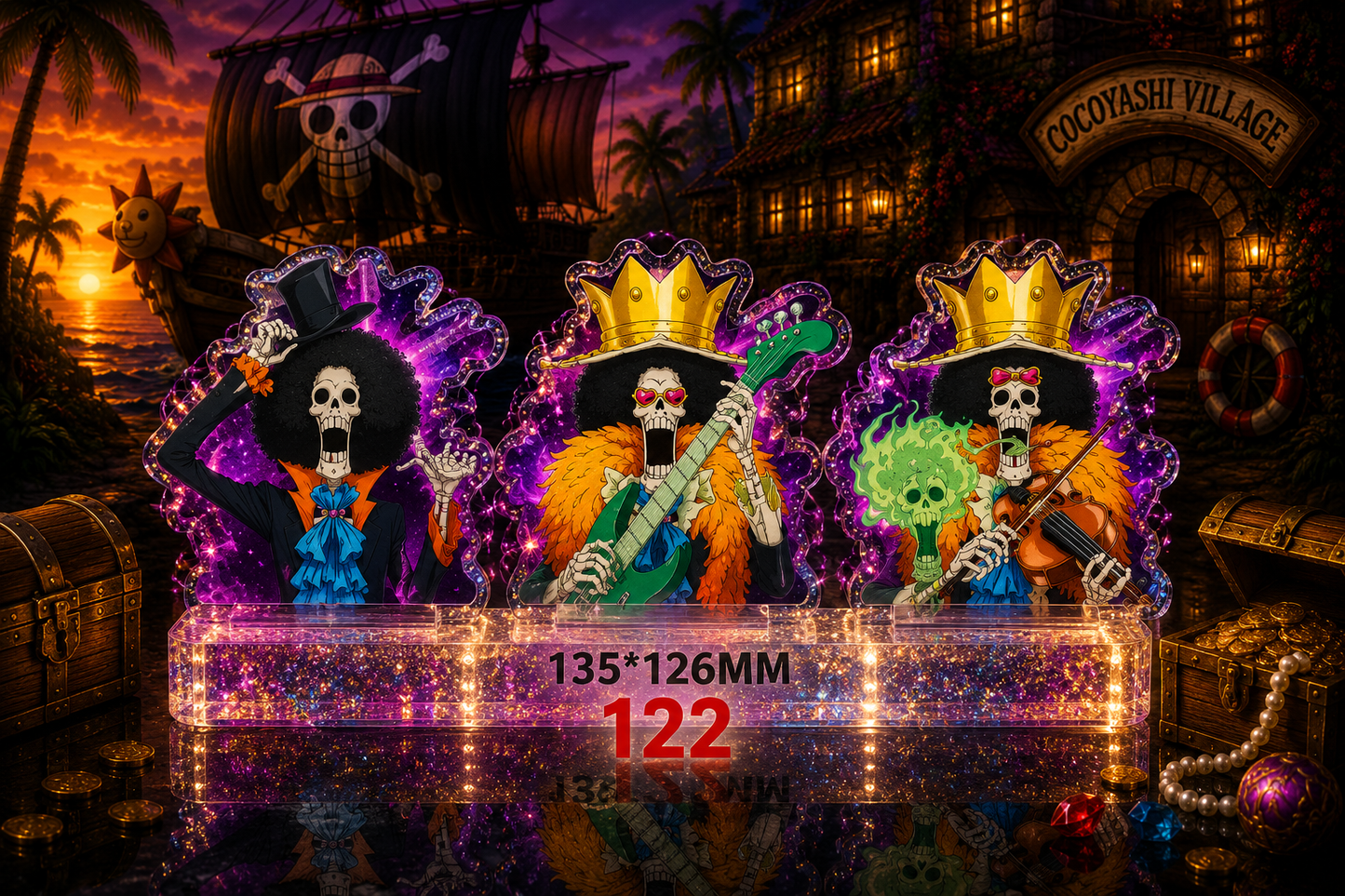 One Piece: Brook 3D Sticker
