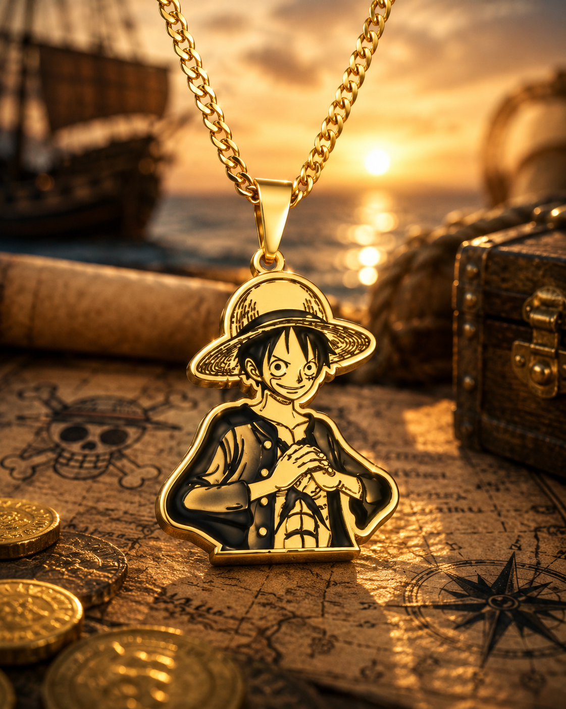 One Piece: Titanium Luffy Necklace