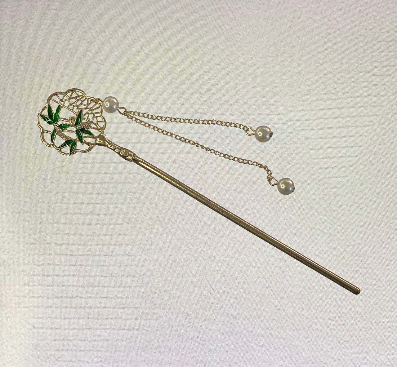 Green Leafed Traditional Chinese Hairpin