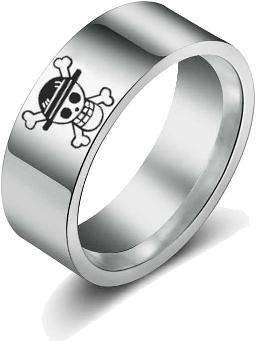 Luffy Jolly Roger Silver Ring