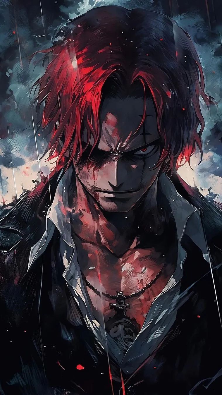 Red-Haired Shanks Metallic Poster