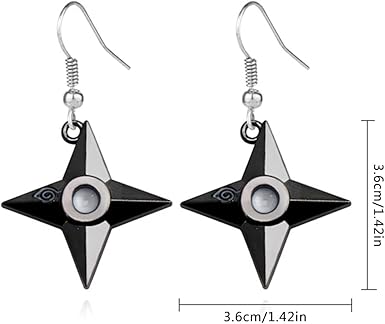 Naruto Throwing Star Earrings