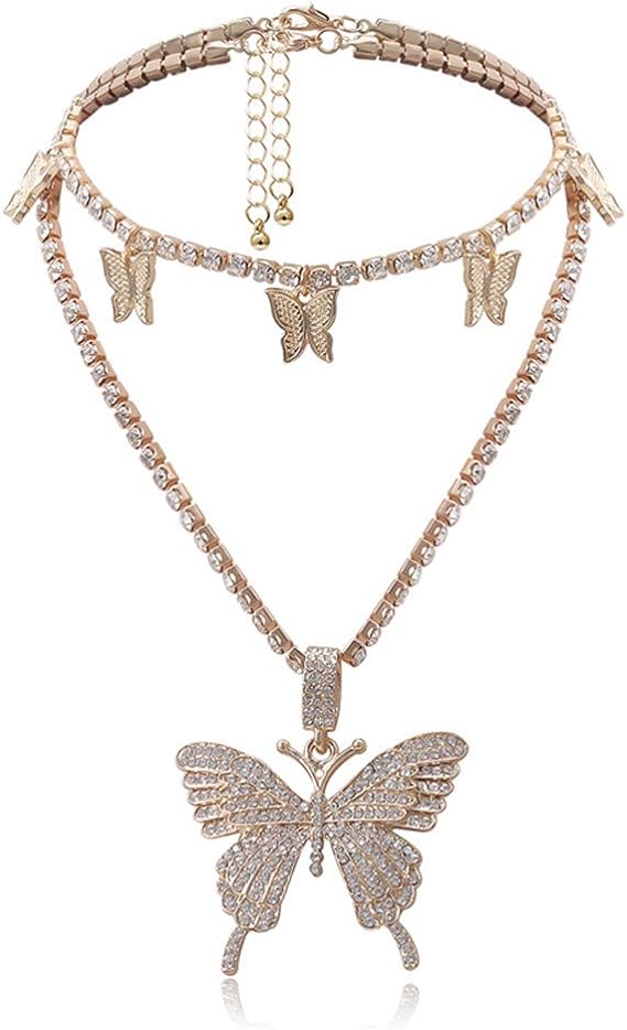 2-Piece Butterfly Necklace Set