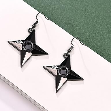 Naruto Throwing Star Earrings