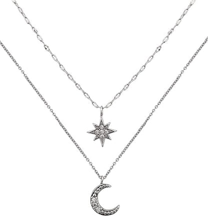 2-Piece Crescent Moon Necklace