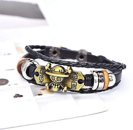 Rustic Luffy Jolly Roger Insignia Bracelet