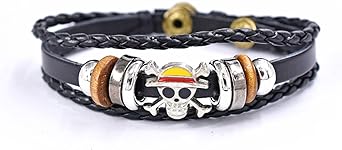 Silver Luffy Jolly Roger Insignia Bracelet