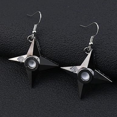 Naruto Throwing Star Earrings