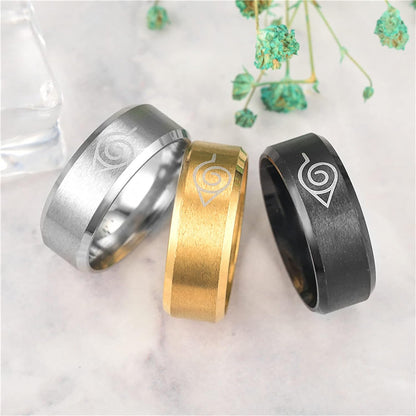 Silver Hidden Leaf Insignia Ring