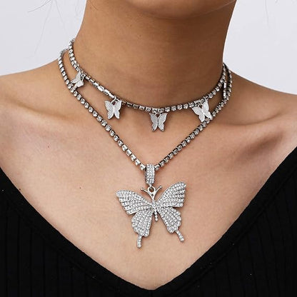 2-Piece Butterfly Necklace Set