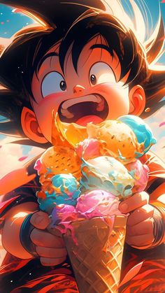 Young Goku Metallic Poster