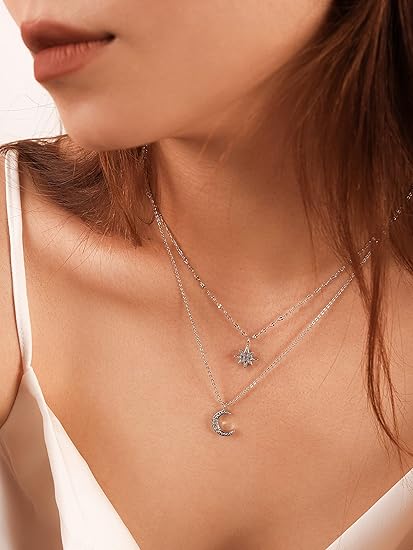 2-Piece Crescent Moon Necklace