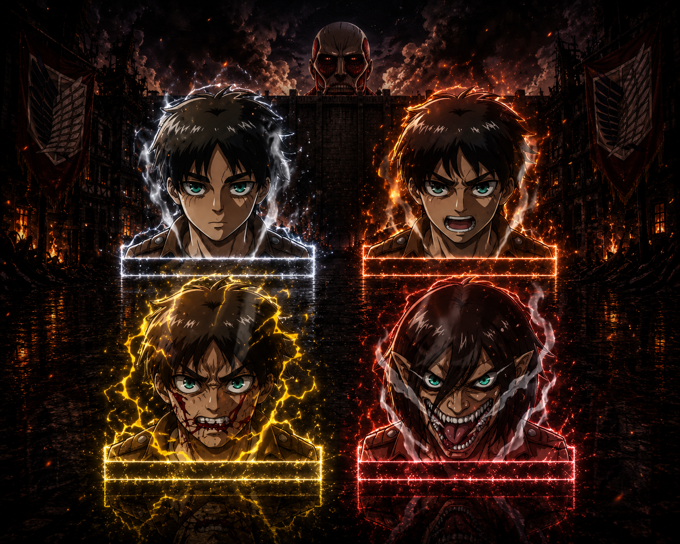 Eren Yeager 3D Stickers