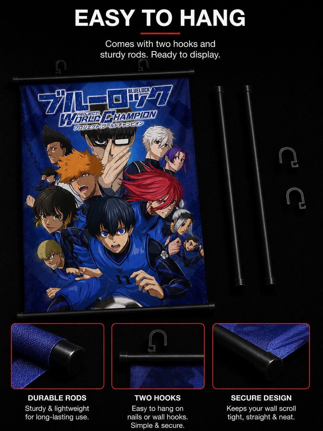Blue Lock: Project Striker Wall Scroll