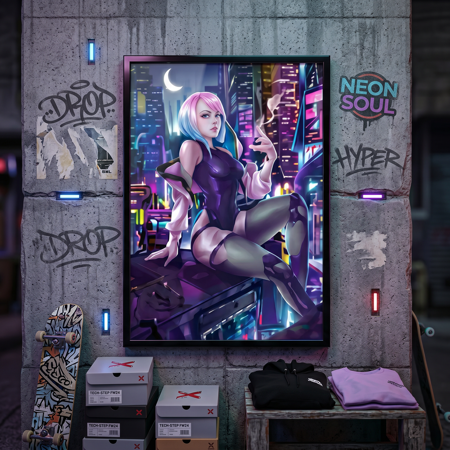 Cyberpunk: Edgerunners Neon Legends 3D Poster