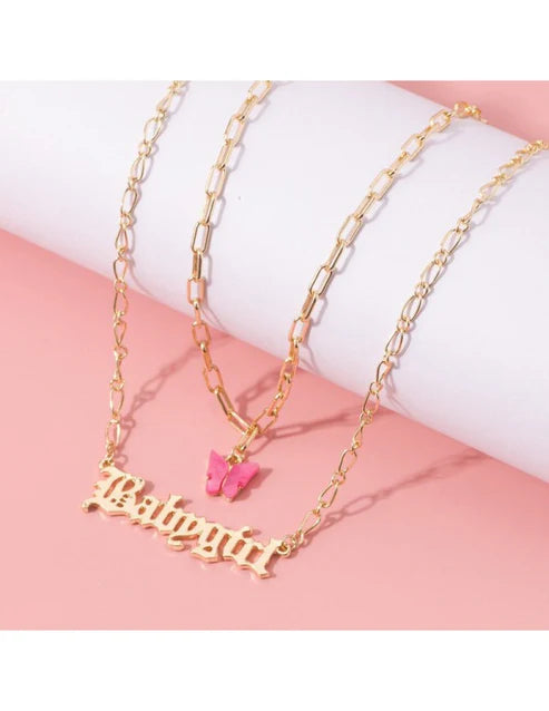 2-Piece Babygirl Necklace Set