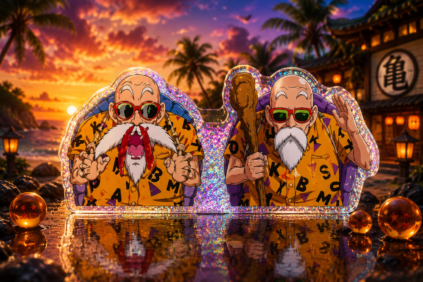 Dragon Ballz: Roshi Kame Style 3D Sticker