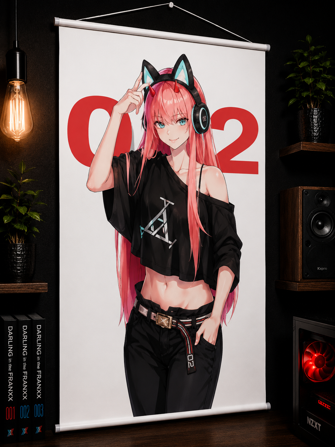 Darling in the Franxx: Cyber Gamer Wall Scroll