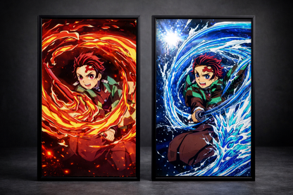 Demon Slayer: Tanjiro Breathing Technique 3D Poster