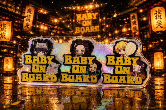 Demon Slayer Baby On Board 3D Sticker