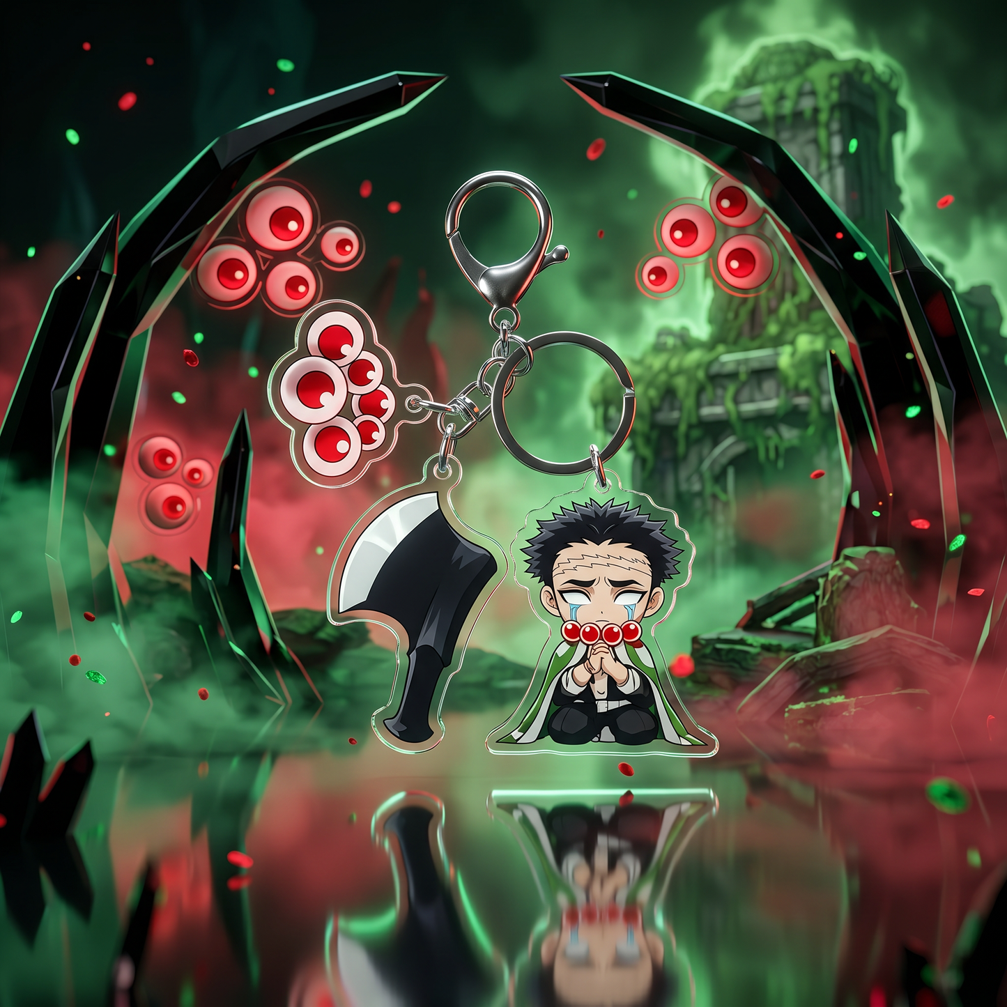 Demon Slayer 3-Piece Deluxe Acrylic Keychains