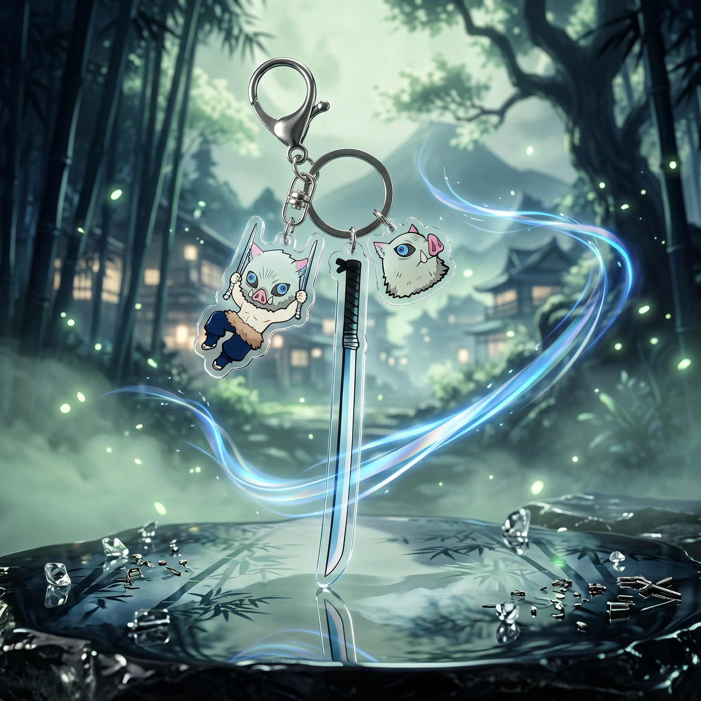 Demon Slayer 3-Piece Deluxe Acrylic Keychains