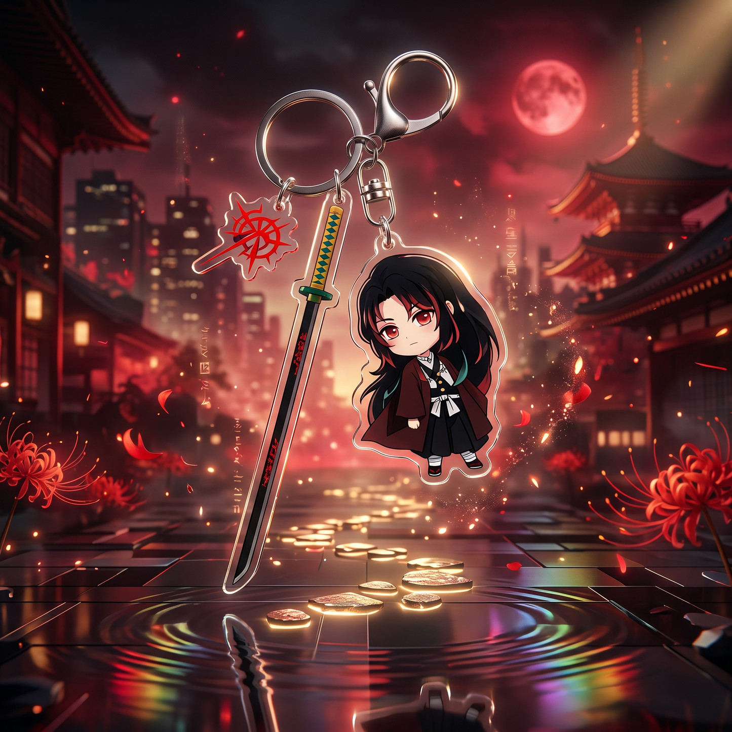 Demon Slayer 3-Piece Deluxe Acrylic Keychains