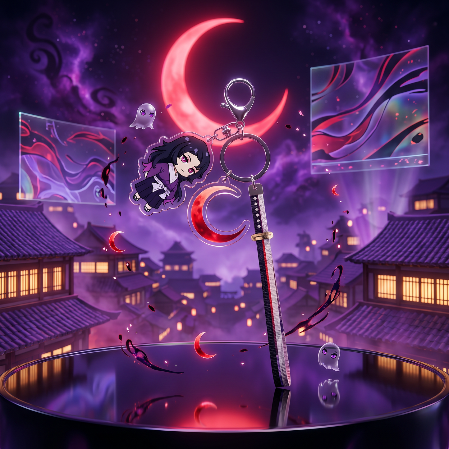 Demon Slayer 3-Piece Deluxe Acrylic Keychains