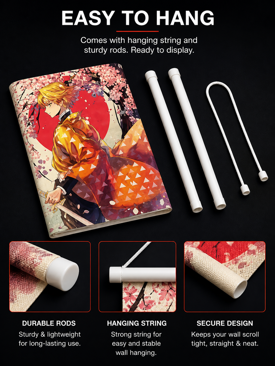 Demon Slayer: Zenitsu Agatsuma Wall Scroll