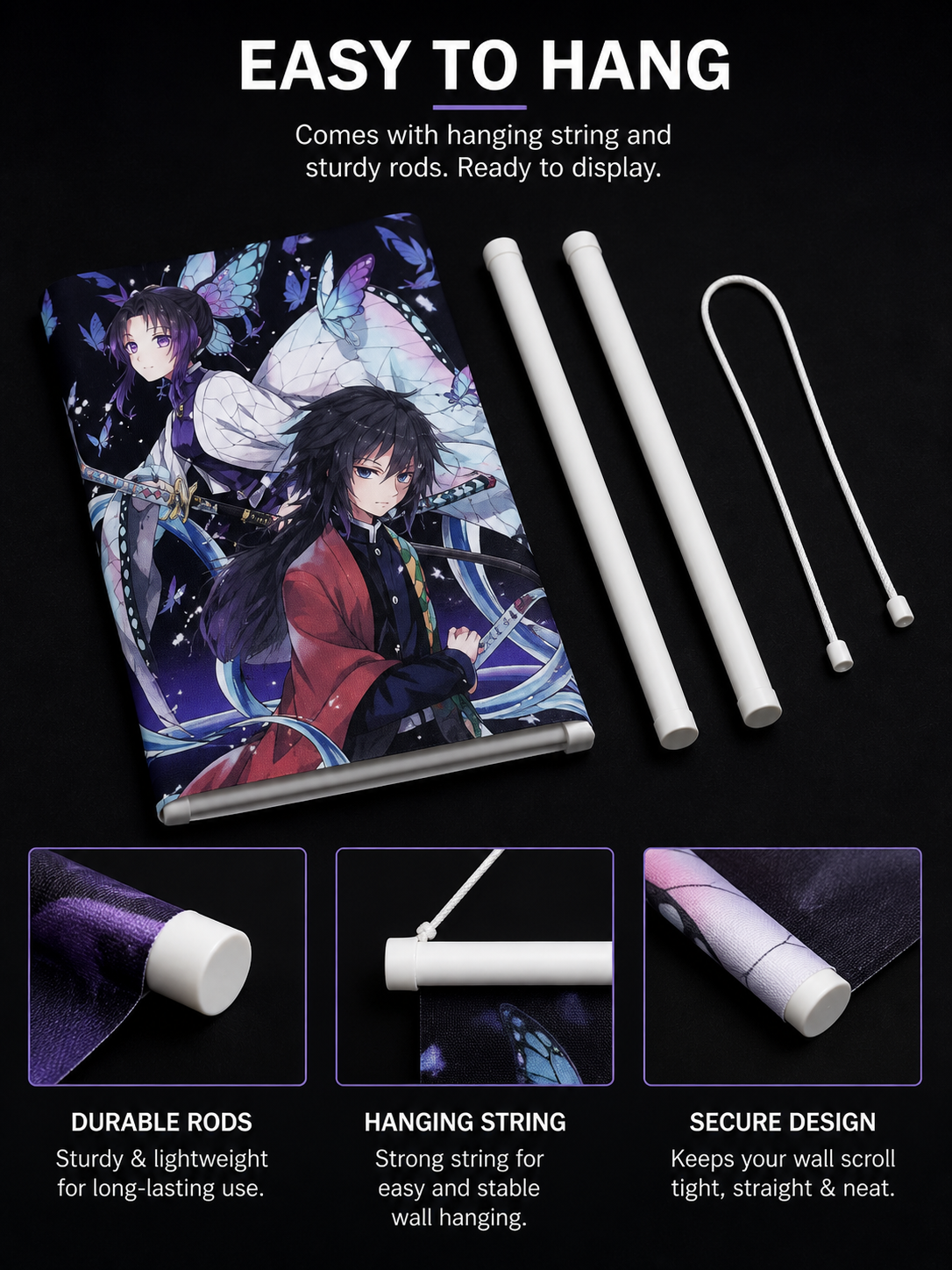 Demon Slayer: Giyu & Shinobu Wall Scroll