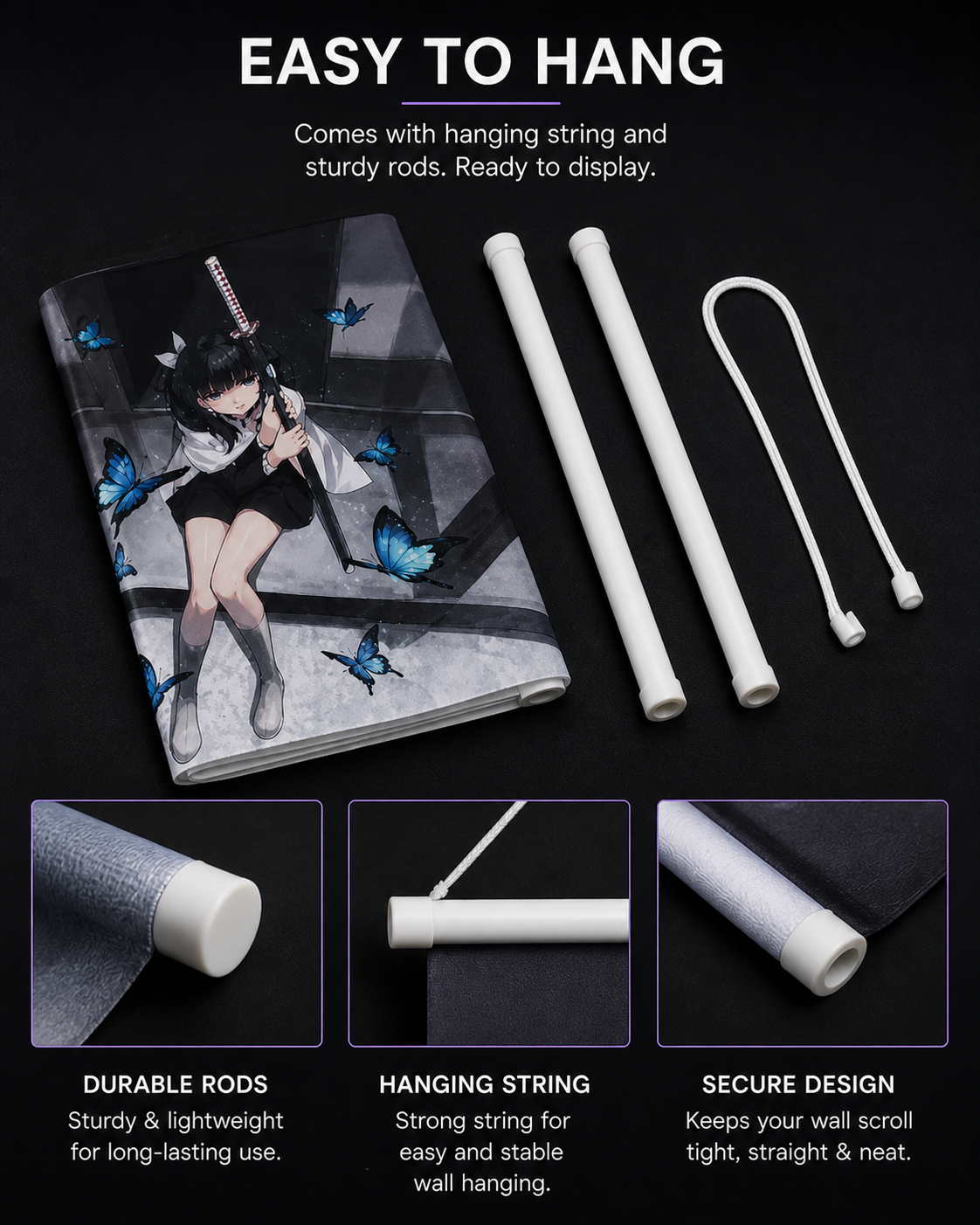 Demon Slayer: Kanao Tsuyuri Wall Scroll