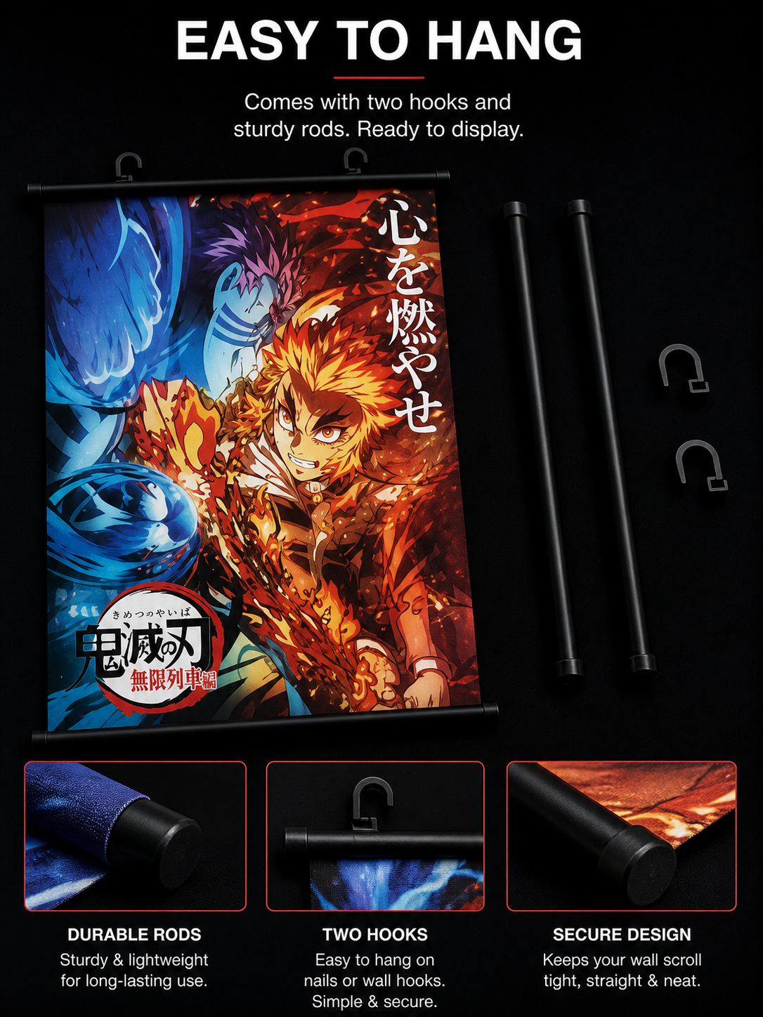 Demon Slayer: Rengoku vs. Akaza Wall Scroll