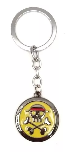 Luffy Yellow Jolly Roger Keychain