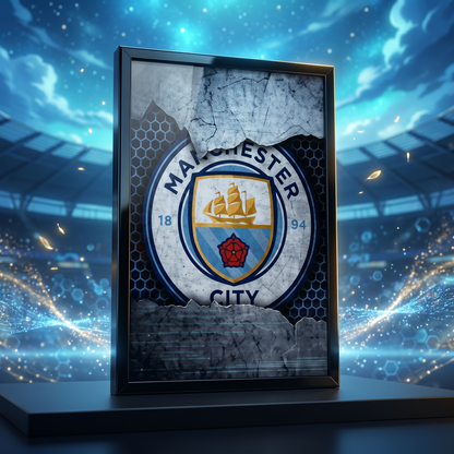 Football: Man City 3D Poster