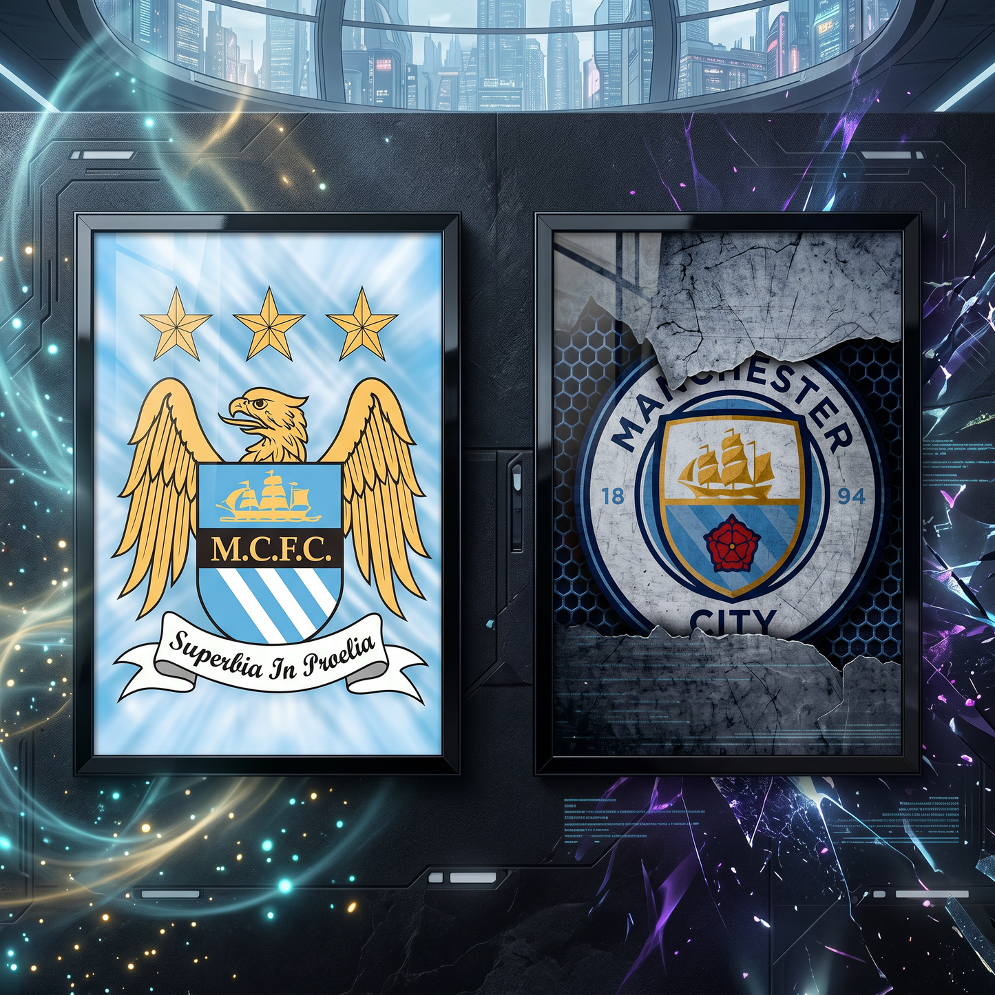 Football: Man City 3D Poster