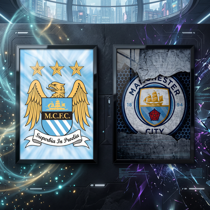 Football: Man City 3D Poster