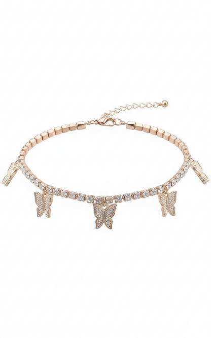 Butterfly Charm Choker