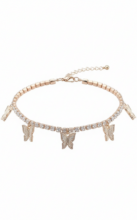 Butterfly Charm Choker