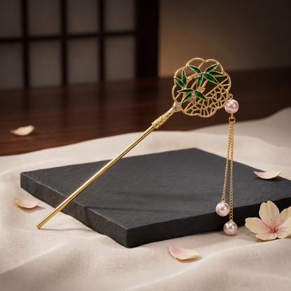Jade Bamboo Hairpin
