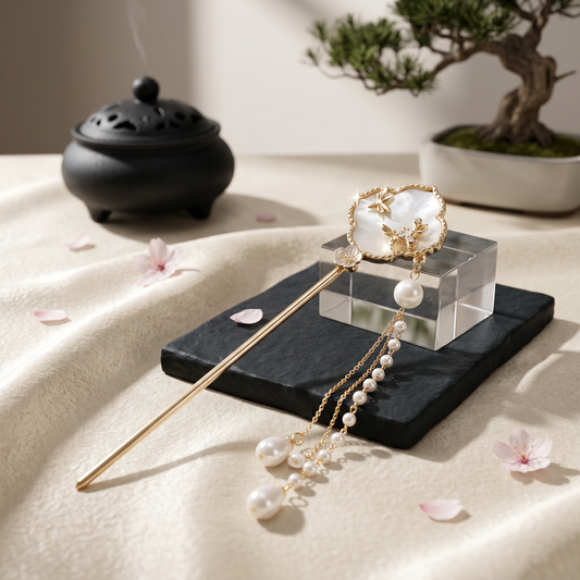 Golden Dragonfly Hairpin