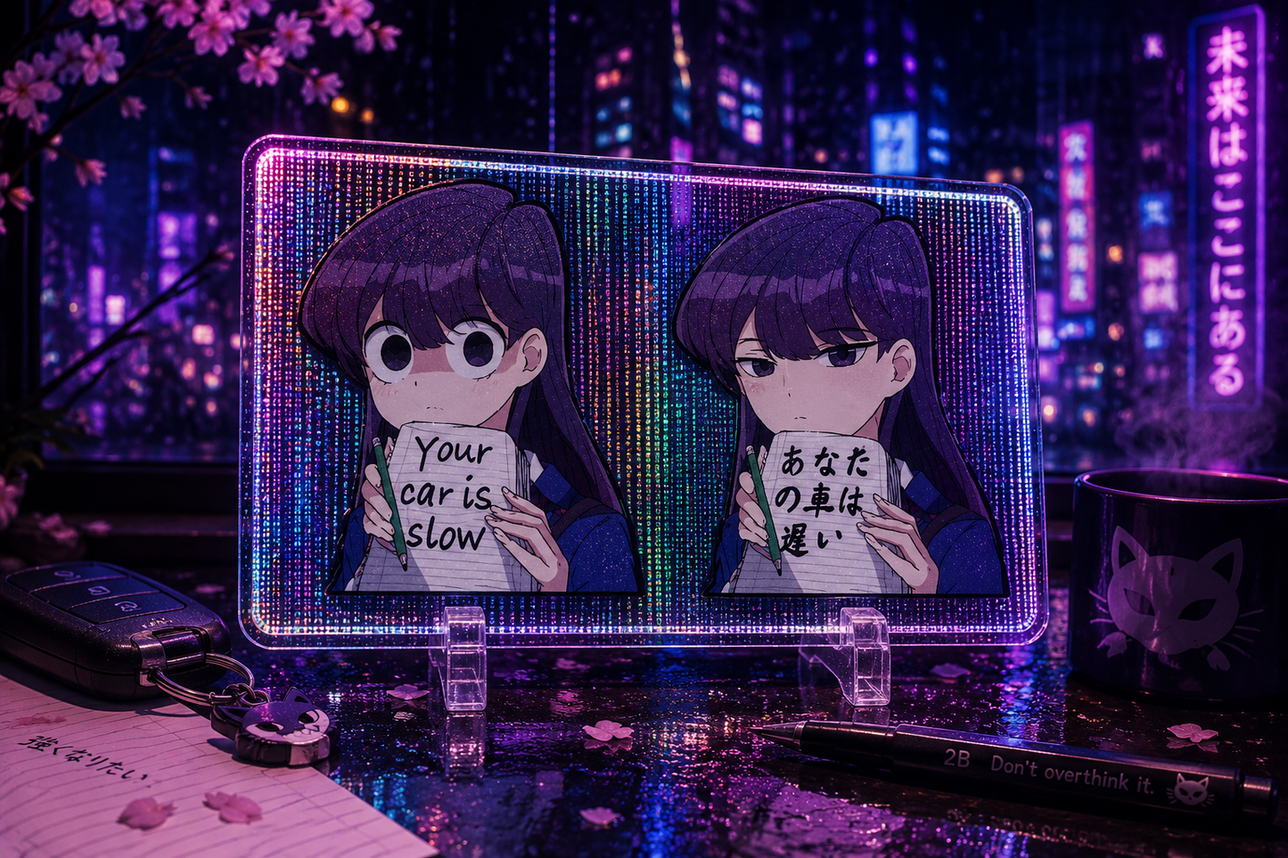 Komi Can't Communicate: Silent Roast 3D Sticker