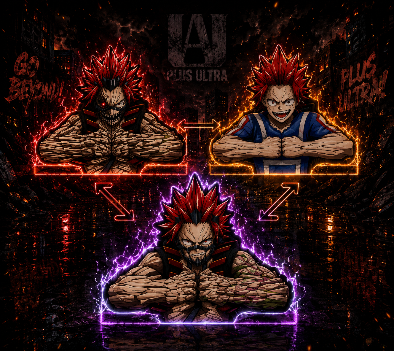 My Academia Hero: Kirishima 3D Sticker